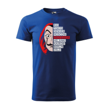 ZSONA DEKOR Póló Nagy pénzrablás V2 mintával - Kék M méretben egyedi ajándék