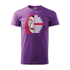 ZSONA DEKOR Póló Nagy pénzrablás V2 mintával - Lila XXXL méretben egyedi ajándék