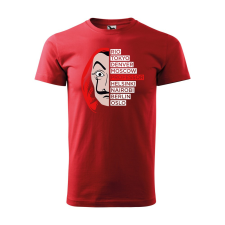 ZSONA DEKOR Póló Nagy pénzrablás V2 mintával - Piros S méretben egyedi ajándék