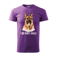ZSONA DEKOR Póló Németjuhász mintával - Lila S méretben v2 egyedi ajándék