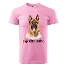 ZSONA DEKOR Póló Németjuhász mintával - Rózsaszín L méretben v2 egyedi ajándék