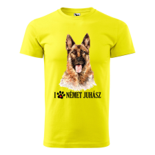 ZSONA DEKOR Póló Németjuhász mintával - Sárga S méretben v2 egyedi ajándék