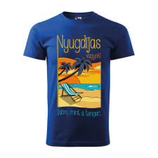 ZSONA DEKOR Póló Nyugdíjas vagyok mintával - Kék S méretben egyedi ajándék