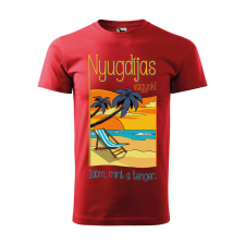 ZSONA DEKOR Póló Nyugdíjas vagyok mintával - Piros S méretben egyedi ajándék