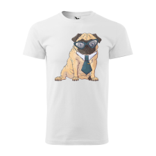 ZSONA DEKOR Póló Pug Dog mintával - Fehér L méretben egyedi ajándék