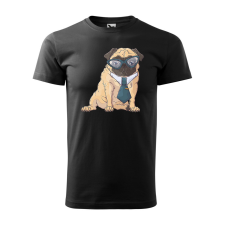 ZSONA DEKOR Póló Pug Dog mintával - Fekete M méretben egyedi ajándék