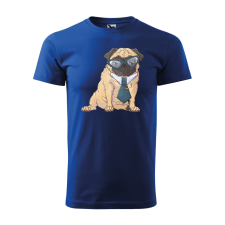ZSONA DEKOR Póló Pug Dog mintával - Kék M méretben egyedi ajándék