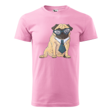 ZSONA DEKOR Póló Pug Dog mintával - Rózsaszín XXL méretben egyedi ajándék