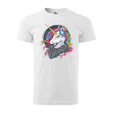 ZSONA DEKOR Póló Punk unicorn mintával - Fehér L méretben egyedi ajándék