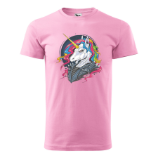 ZSONA DEKOR Póló Punk unicorn mintával - Rózsaszín S méretben egyedi ajándék