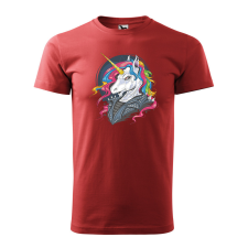 ZSONA DEKOR Póló Punk unicorn mintával - Terrakotta XXL méretben egyedi ajándék