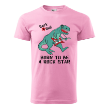 ZSONA DEKOR Póló Rock an roll mintával - Rózsaszín L méretben egyedi ajándék