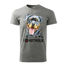 ZSONA DEKOR Póló Rotweiler mintával - Szürke XXL méretben egyedi ajándék