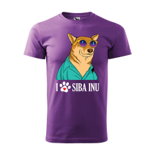 ZSONA DEKOR Póló Siba Inu mintával - Lila XXL méretben egyedi ajándék