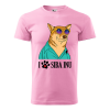 ZSONA DEKOR Póló Siba Inu mintával - Rózsaszín XL méretben