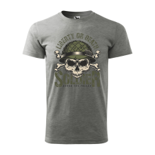 ZSONA DEKOR Póló Solider mintával - Szürke XXXL méretben egyedi ajándék