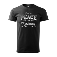ZSONA DEKOR Póló Stand for peace mintával - Fekete XXXL méretben egyedi ajándék