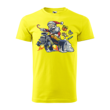 ZSONA DEKOR Póló Száguldó télapó mintával - Sárga XXXL méretben egyedi ajándék