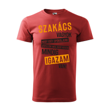 ZSONA DEKOR Póló Szakács vagyok mintával - Terrakotta XXXL méretben egyedi ajándék