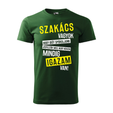 ZSONA DEKOR Póló Szakács vagyok mintával - Zöld XXXL méretben egyedi ajándék