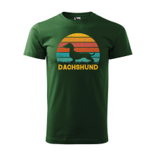 ZSONA DEKOR Póló Tacskó V2 mintával - Zöld S méretben egyedi ajándék