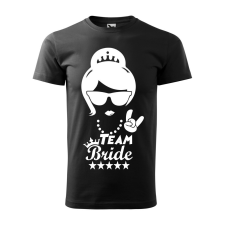 ZSONA DEKOR Póló Team bride mintával - Fekete XXL méretben v3 egyedi ajándék