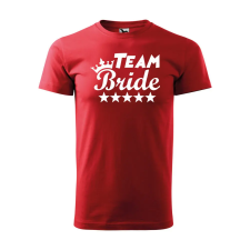 ZSONA DEKOR Póló Team bride mintával - Piros S méretben v4 egyedi ajándék