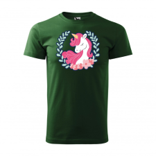 ZSONA DEKOR Póló Unikornis koszorúval mintával - Zöld S méretben egyedi ajándék