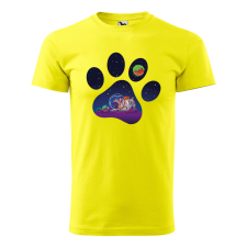 ZSONA DEKOR Póló Űrkutya mintával - Sárga S méretben egyedi ajándék