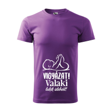 ZSONA DEKOR Póló Vigyázat! Valaki lakik idebent! mintával - Lila XXL méretben egyedi ajándék