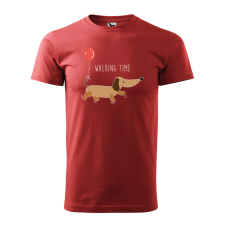 ZSONA DEKOR Póló Walking time mintával - Terrakotta S méretben egyedi ajándék