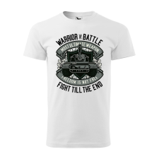 ZSONA DEKOR Póló Warrior of battle mintával - Fehér XXXL méretben egyedi ajándék