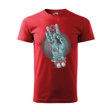 ZSONA DEKOR Póló Zombi kéz mintával - Piros L méretben egyedi ajándék
