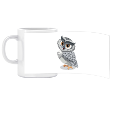 ZSONA DEKOR Porcelán bögre Ovis jellel Bagoly mintával bögrék, csészék