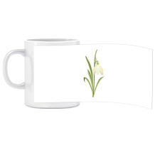 ZSONA DEKOR Porcelán bögre Ovis jellel Hóvirág mintával bögrék, csészék