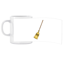 ZSONA DEKOR Porcelán bögre Ovis jellel Seprű mintával bögrék, csészék