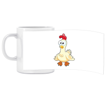 ZSONA DEKOR Porcelán bögre Ovis jellel Tyúk mintával bögrék, csészék