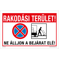 ZSONA DEKOR Rakodási terület Öntapadós matrica 160x250 mm információs címke