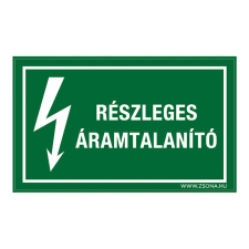 ZSONA DEKOR Részleges áramtalanító Műanyag tábla 320x500 mm információs címke