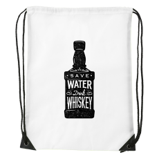 ZSONA DEKOR Save water drink whiskey - Sport táska fehér