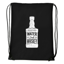ZSONA DEKOR Save water drink whiskey - Sport táska fekete kézitáska és bőrönd