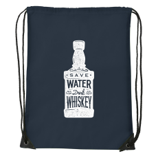ZSONA DEKOR Save water drink whiskey - Sport táska navy kék