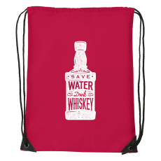 ZSONA DEKOR Save water drink whiskey - Sport táska piros