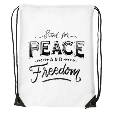 ZSONA DEKOR Stand for peace - Sport táska fehér