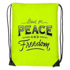 ZSONA DEKOR Stand for peace - Sport táska sárga