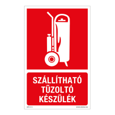 ZSONA DEKOR Szállítható tűzoltó készülék Műanyag tábla 160x100 mm információs címke