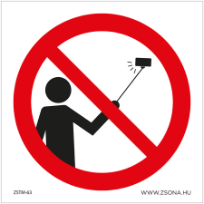 ZSONA DEKOR Szelfizni tilos! Műanyag tábla 100x100 mm információs címke