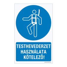 ZSONA DEKOR Testhevederzet használata kötelező! Alumínium tábla 160x250 mm információs címke