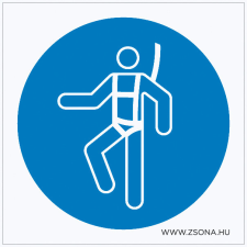 ZSONA DEKOR Testhevederzet használata kötelező! Műanyag tábla 150x150 mm információs címke