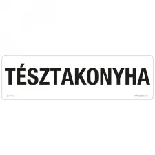 ZSONA DEKOR Tésztakonyha Műanyag tábla 250x80 mm információs címke